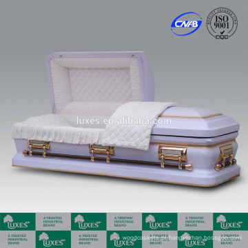 Caixão 18GA LUXES americano personalizado Metal caixão